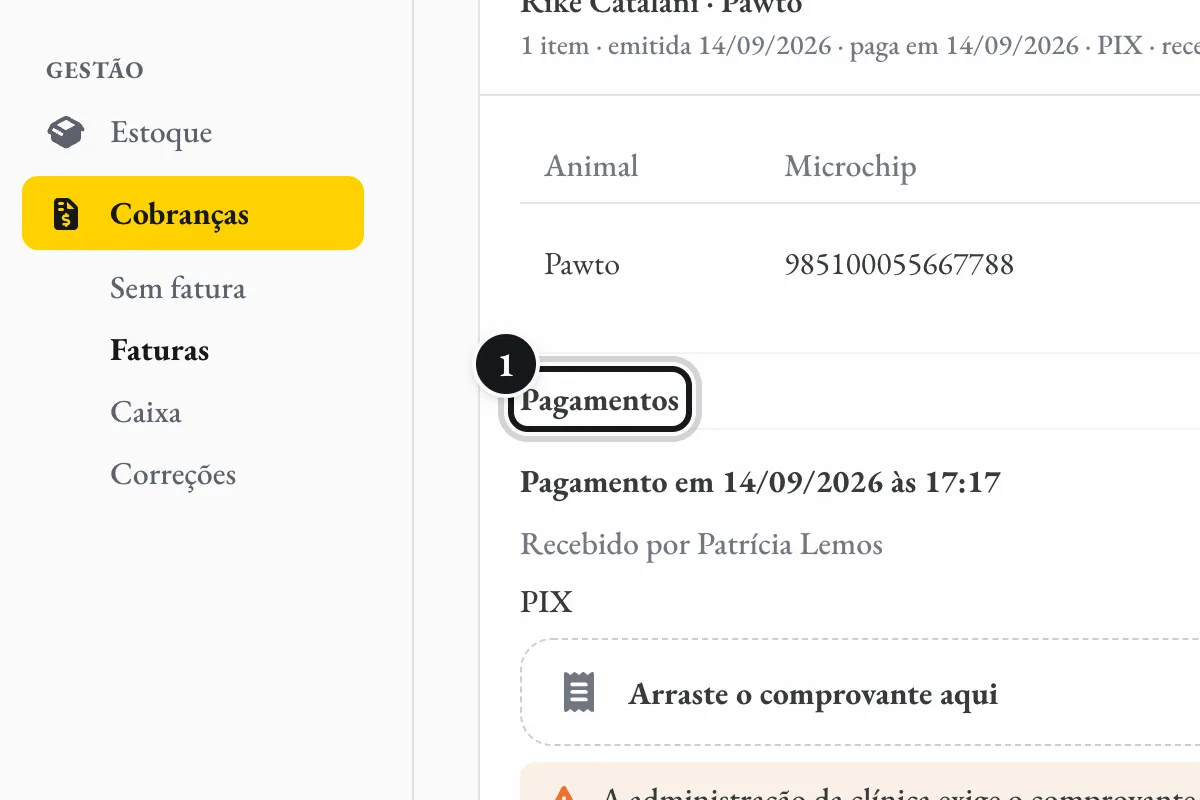 Pagamento registrado errado? Peça uma correção